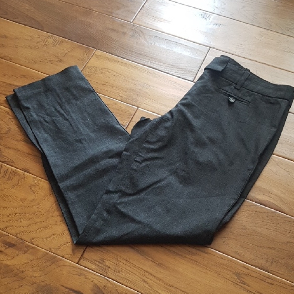 BCBG Max Azria Wool Blend Work Wear Professional Back Zipper Cuff Pants Size 8